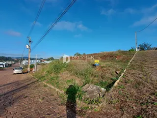Vista da propriedade ao longo de uma estrada de terra em Lajeado.