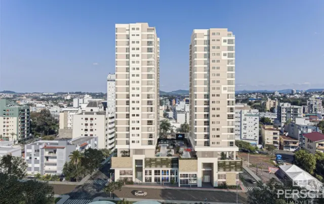 Vista externa de um prédio residencial alto em Lajeado, Brasil.