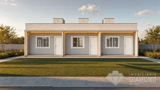 Fachada de uma casa moderna em Lajeado, Brasil.