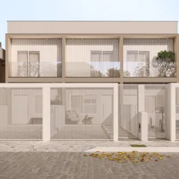 Fachada moderna de um imóvel residencial em Lajeado, Brasil.
