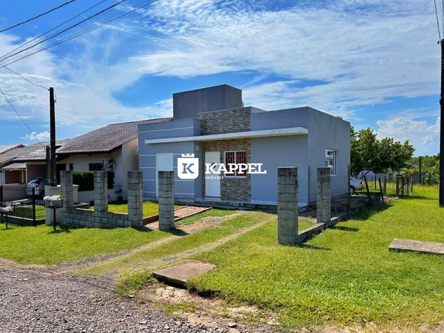 Fachada de uma casa residencial em Lajeado, Brasil.