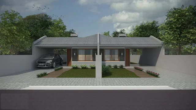 Casa geminada com 2 dormitórios