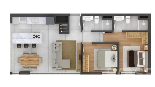 Apartamento com 2 dormitórios, foto 2