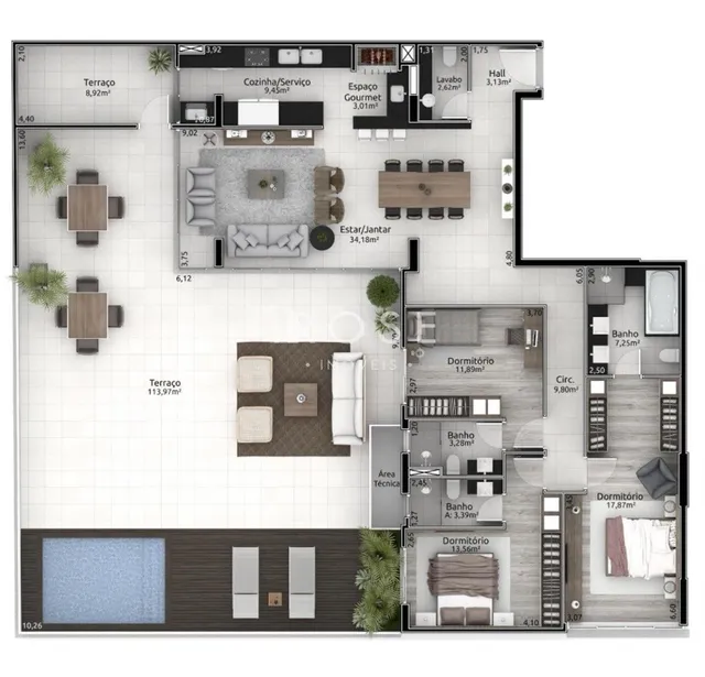 Apartamento com 3 dormitórios, foto 3