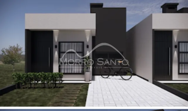 Fachada moderna de uma residência em Lajeado, Brasil.