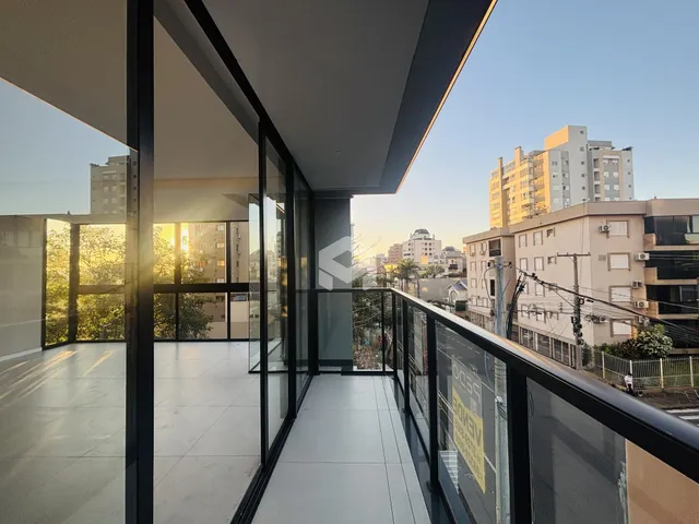 Vista de um terraço com vista para edifícios na Lajeado.