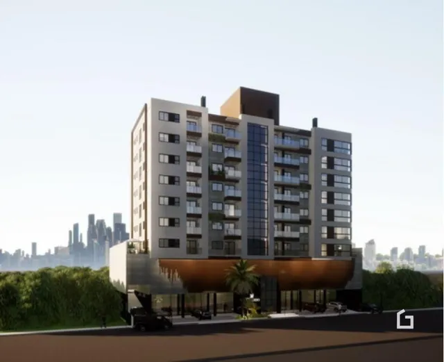 Fachada moderna de um prédio residencial em Lajeado, Brasil.