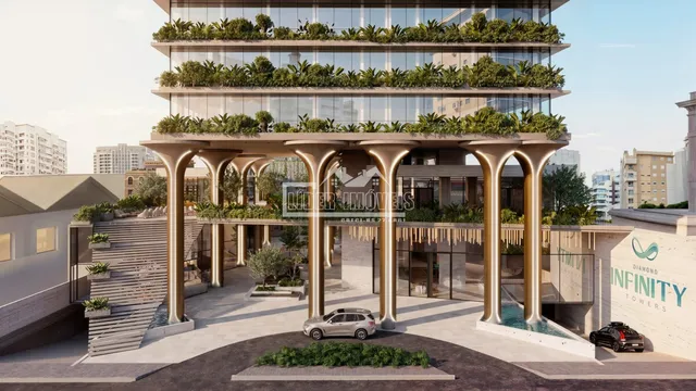 Fachada moderna de um edifício residencial em Lajeado, Brasil.