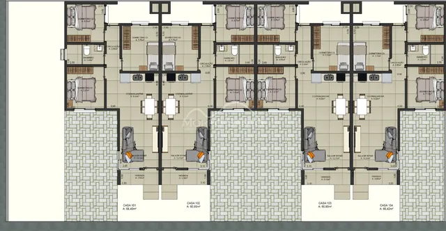 Casa geminada com 2 dormitórios, foto 2