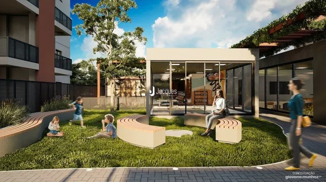 Fachada de uma casa moderna com jardim.