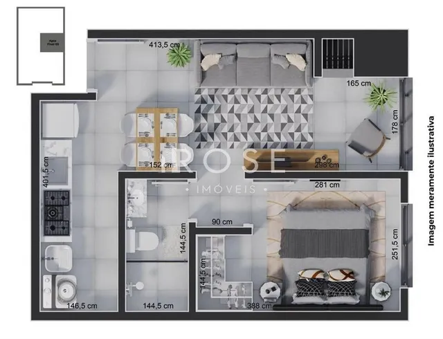 Apartamento com 1 dormitório, foto 3