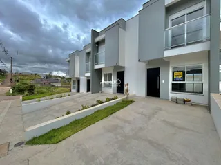 A fachada de um imóvel residencial em Lajeado, Brasil.