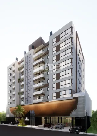 Fachada moderna de um edifício residencial em Lajeado, Brasil.