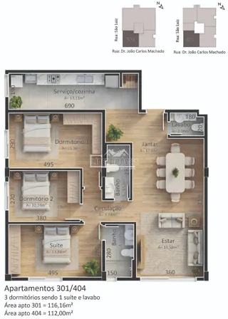 Apartamento com 3 dormitórios, foto 7