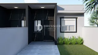 Fachada moderna de uma residência em Lajeado, Brasil.