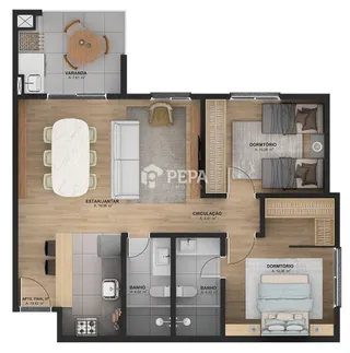 Apartamento com 3 dormitórios, foto 4