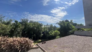 Vista da propriedade com vegetação densa ao fundo.