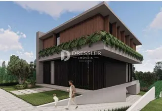 Fachada moderna de uma residência em Lajeado, Brasil.