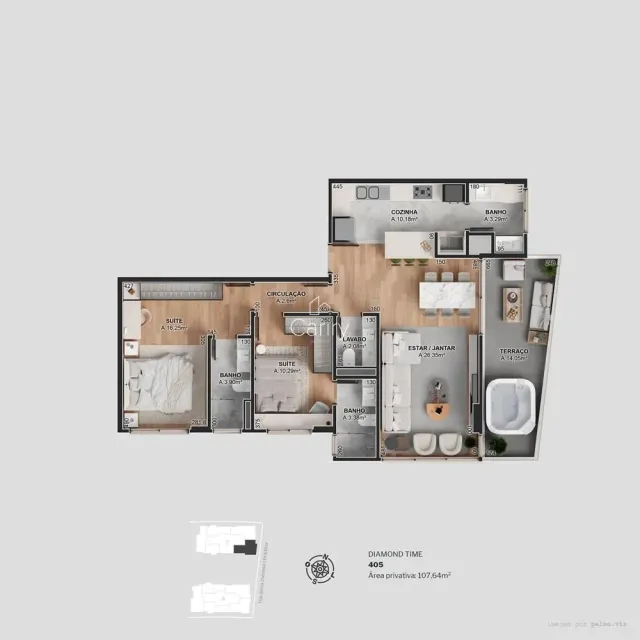 Apartamento com 2 dormitórios, foto 3
