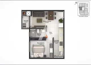 Apartamento com 1 dormitório, foto 3
