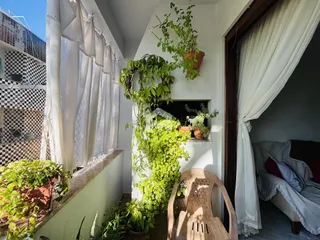 Interior de um espaço com plantas e janelas em Lajeado, Brasil.
