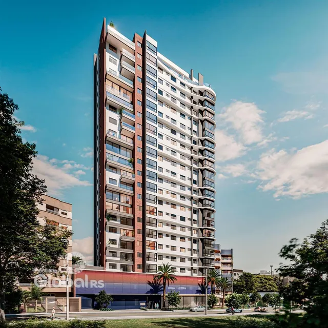 vista da fachada de um edifício residencial em Lajeado, Brasil.