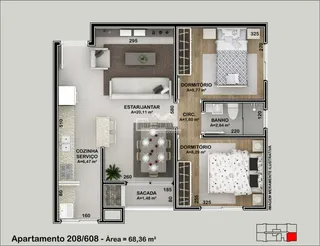 Apartamento com 2 dormitórios, foto 10