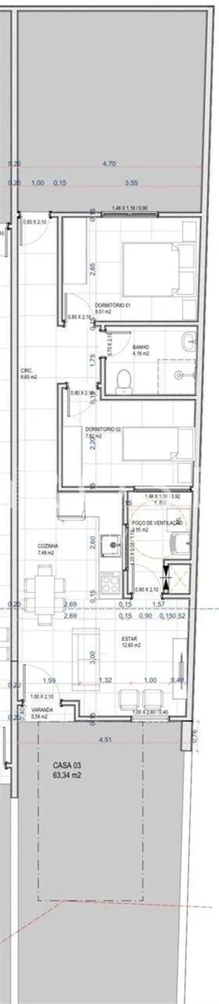 Casa geminada com 2 dormitórios, foto 5