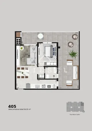 Apartamento com 1 dormitório, foto 3
