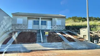 Fachada de uma casa em construção em Lajeado, Brasil.
