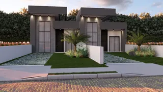 Fachada moderna de uma residência em Lajeado, Brasil.