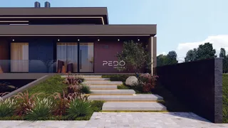 Fachada moderna de uma residência em Lajeado, Brasil.
