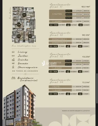 Fachada de um prédio de apartamentos em Lajeado, Brasil.
