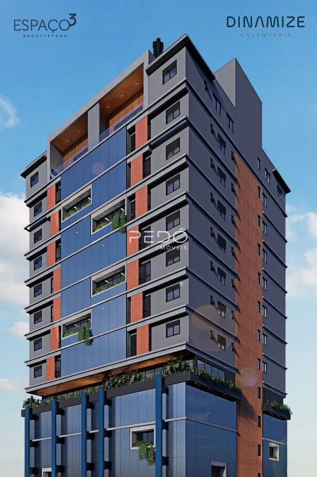 Fachada moderna de um edifício residencial em Lajeado, Brasil.