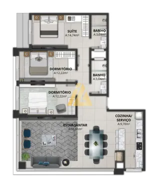 Apartamento com 2 dormitórios, foto 13