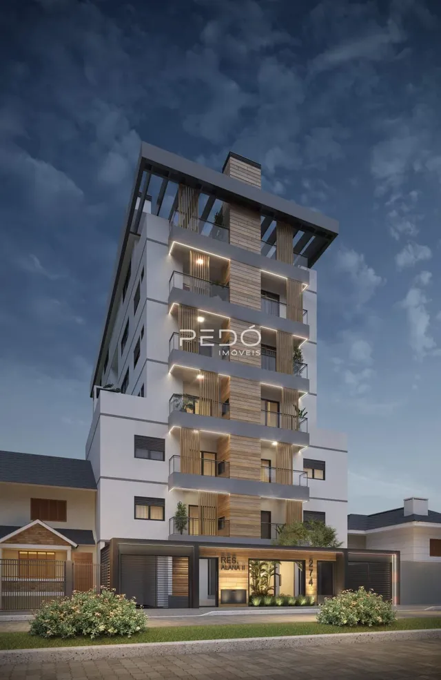 Fachada moderna de um prédio residencial em Lajeado.