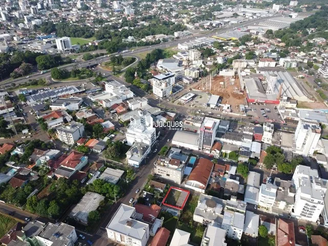 Vista aérea de uma área residencial em Lajeado, Brasil.
