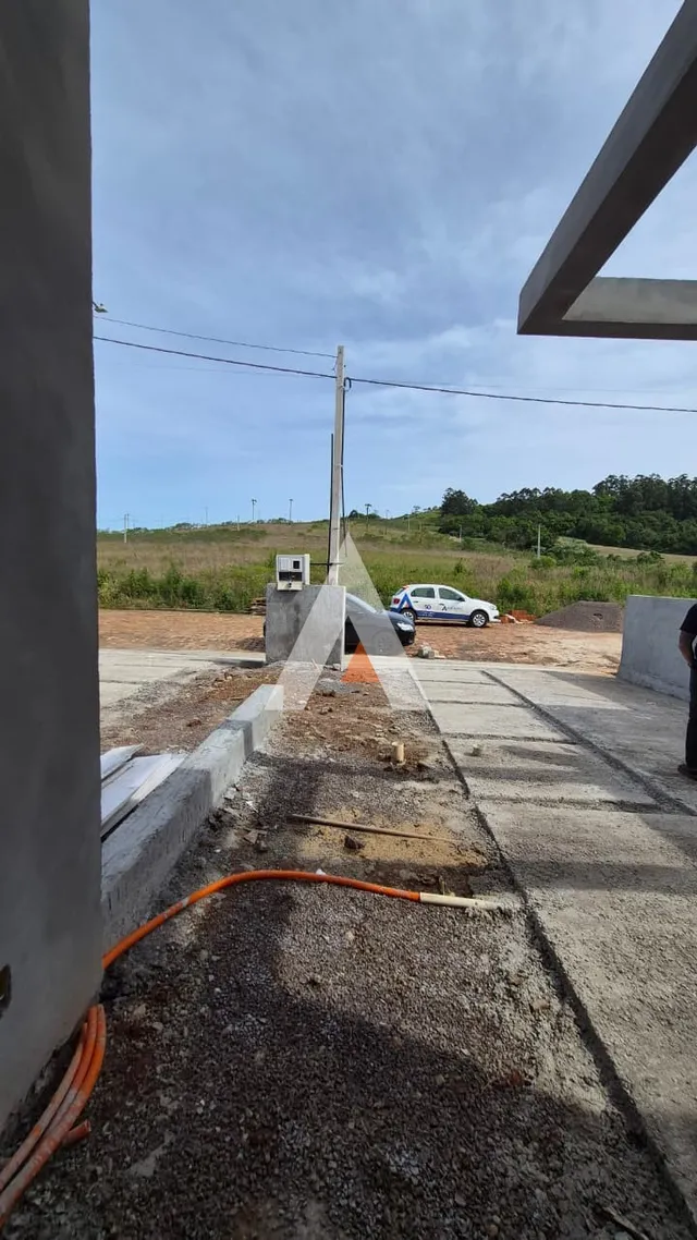 Vista da área externa de uma construção em Lajeado.