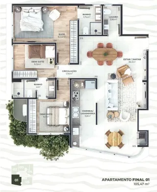 Apartamento com 3 dormitórios, foto 5