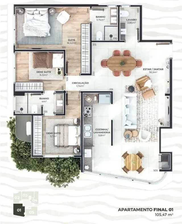 Apartamento com 3 dormitórios, foto 5