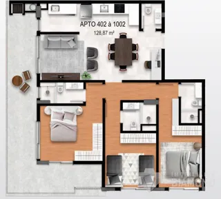 Apartamento com 3 dormitórios, foto 11