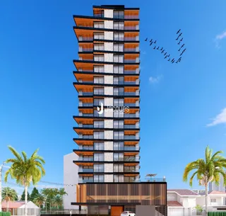 Fachada de um prédio residencial moderno em Lajeado, Brasil.
