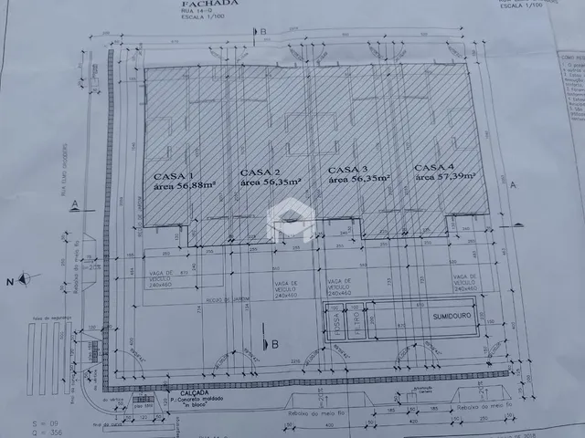 Planta baixa arquitetônica da propriedade em Lajeado, Brasil.