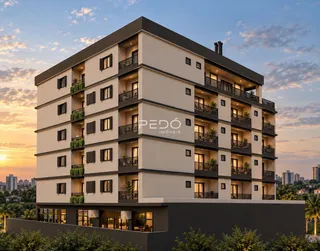 Fachada de um prédio residencial moderno em Lajeado, Brasil.