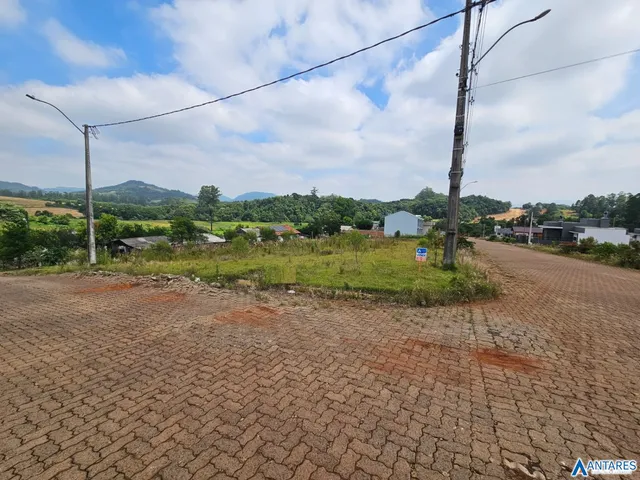 Vista de uma paisagem rural com campo e vegetação ao fundo.