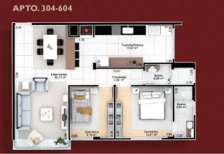 Apartamento com 2 dormitórios, foto 2