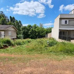 Vista externa de um terreno com vegetação gramada.