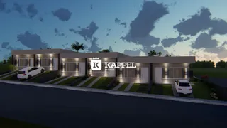 Fachada moderna de uma casa residencial em Lajeado, Brasil.