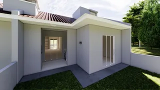 Fachada de uma casa moderna em Lajeado, Brasil.