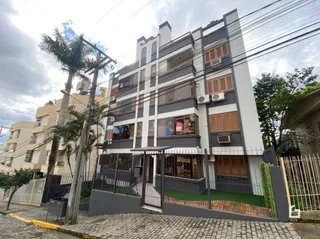 A fachada de um prédio residencial em Lajeado, Brasil.